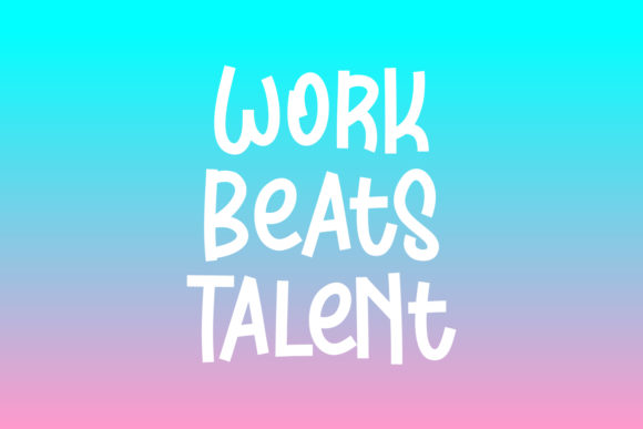 Work Beats Talent: A Versatile Display Font for Engaging Campaigns